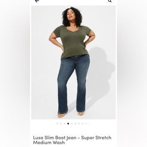 Torrid luxe slim boot jean super stretch